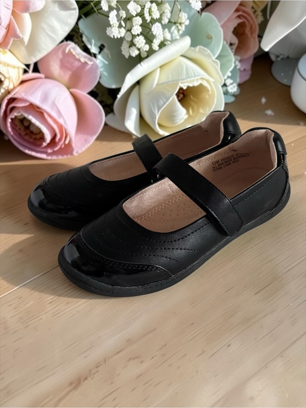 Kelly & Katie Little Girls Black Patent Mary Jane Dress Shoes Size 13
